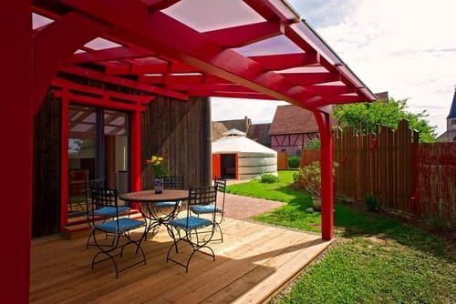 Gites Chambres Dhotes Alsace Haut-Rhin 68 Yourte traditionnelle  mongole en Alsace