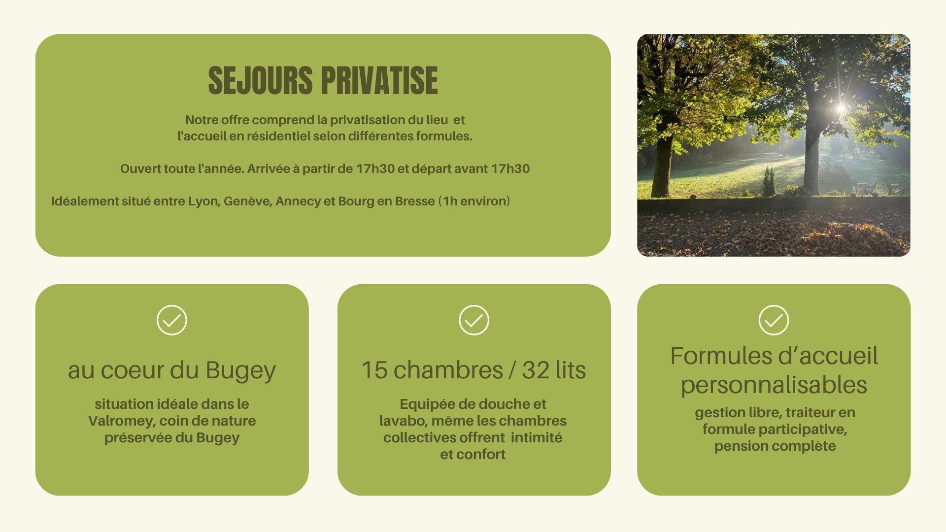 Gites Chambres Dhotes Ain 01 gite de groupe Val d'Orey dans le Bugey